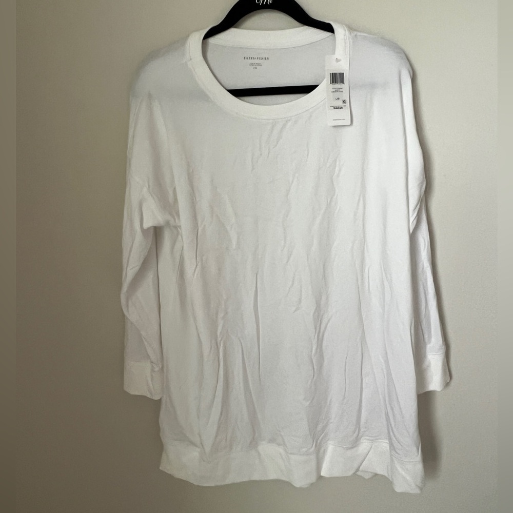 Eileen fisher Crew Neck tunic in white